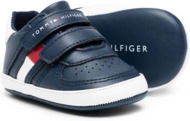 Tommy Hilfiger Junior logo-print touch-strap sneakers Blue