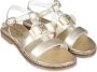 Tommy Hilfiger Junior metallic leather sandals Gold - Thumbnail 2