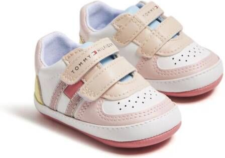 Tommy Hilfiger Junior panelled faux-letaher sneakers Pink