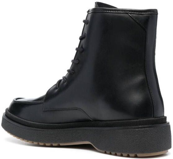 Tommy Hilfiger lace-up leather ankle boots Black