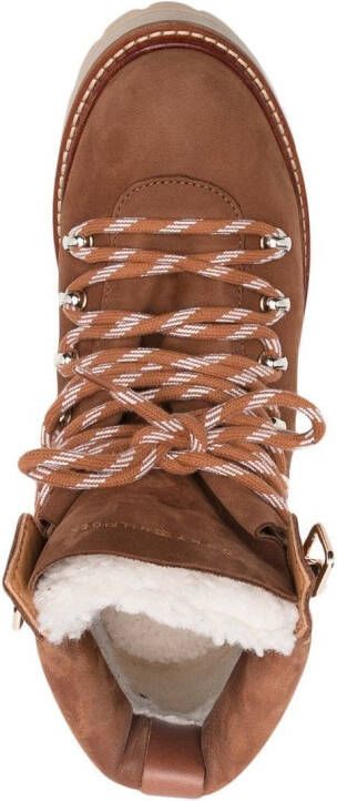 Tommy Hilfiger lace-up leather ankle boots Brown