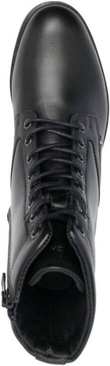 Tommy Hilfiger lace-up leather boots Black