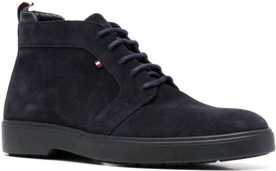 Tommy Hilfiger lace-up suede ankle boots Blue