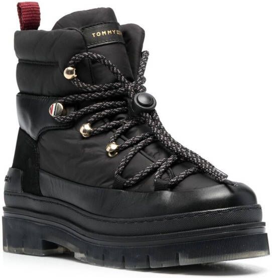 Tommy Hilfiger laced outdoor boots Black