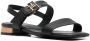 Tommy Hilfiger logo-buckle leather sandals Black - Thumbnail 2