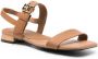 Tommy Hilfiger logo-buckle leather sandals Brown - Thumbnail 2