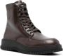 Tommy Hilfiger logo-debossed leather boots Brown - Thumbnail 2