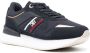Tommy Hilfiger logo-embroidered leather sneakers Blue - Thumbnail 2