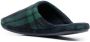 Tommy Hilfiger logo-embroidered tartan slippers Green - Thumbnail 3