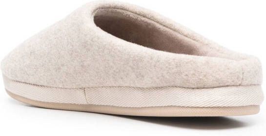 Tommy Hilfiger logo embroidery slippers Neutrals