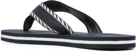 Tommy Hilfiger logo-jacquard flip flops Blue