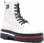 Tommy Hilfiger logo-patch lace-up boots White - Thumbnail 2