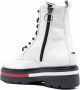 Tommy Hilfiger logo-patch lace-up boots White - Thumbnail 3