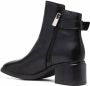 Tommy Hilfiger logo-plaque heeled leather ankle boots Black - Thumbnail 3