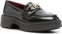 Tommy Hilfiger logo-plaque leather loafers Black - Thumbnail 2