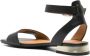 Tommy Hilfiger logo-plaque leather sandals Black - Thumbnail 3