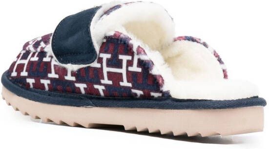 Tommy Hilfiger logo-plaque mule slippers Red