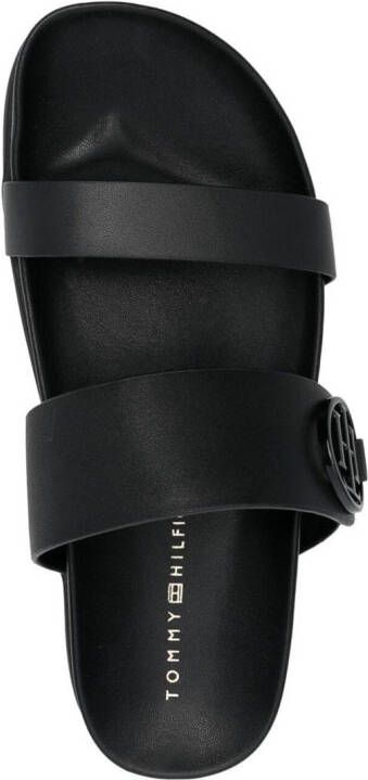 Tommy Hilfiger logo-plaque open-toe 20mm sandals Black