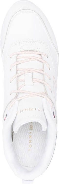 Tommy Hilfiger logo-print calf-leather sneakers White