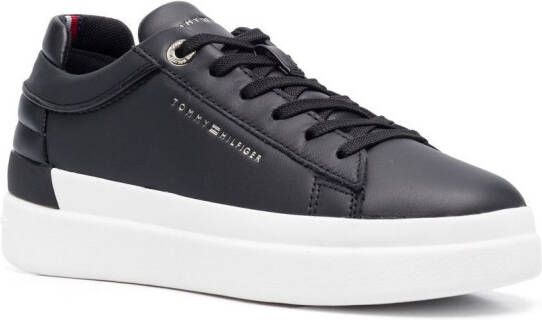 Tommy Hilfiger logo-print lace-up sneakers Black