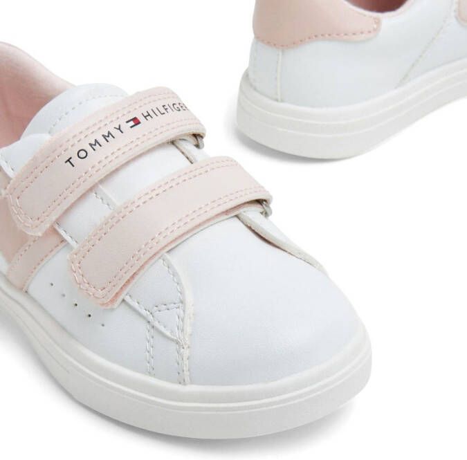 Tommy Hilfiger logo-print round-toe sneakers White