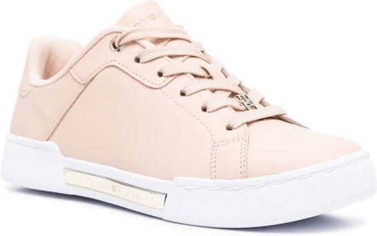 Tommy Hilfiger low-top monogram charm sneakers Pink