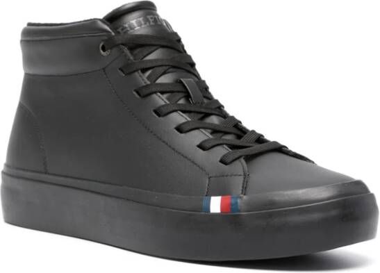 Tommy Hilfiger Modern lace-up leather sneakers Black