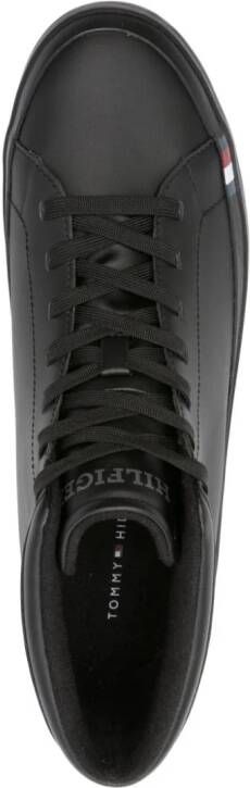 Tommy Hilfiger Modern lace-up leather sneakers Black