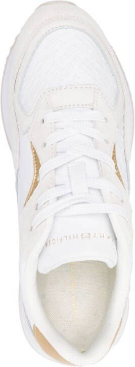 Tommy Hilfiger monogram-embossed leather sneakers White
