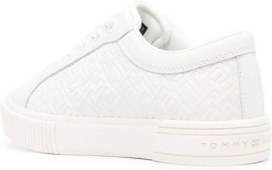 Tommy Hilfiger monogram-embossed low-top sneakers White