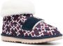 Tommy Hilfiger monogram fleece-trim slippers Red - Thumbnail 2