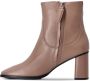 Tommy Hilfiger monogram-plaque 70mm square-toe leather ankle boots Brown - Thumbnail 5