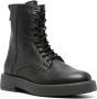 Tommy Hilfiger monogram-plaque leather ankle boots Black - Thumbnail 2