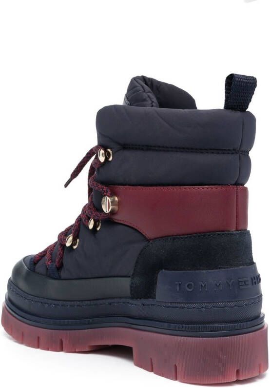 Tommy Hilfiger padded lace-up ankle boots Blue