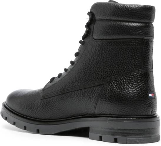 Tommy Hilfiger padded leather ankle boots Black