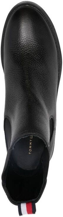 Tommy Hilfiger pebbled-finish chelsea ankle boots Black