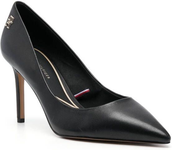 Tommy Hilfiger pointed-toe leather pumps Black