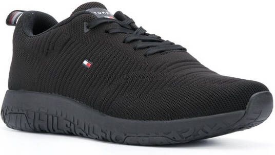 Tommy Hilfiger ribbed texture sneakers Black