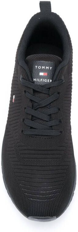Tommy Hilfiger ribbed texture sneakers Black