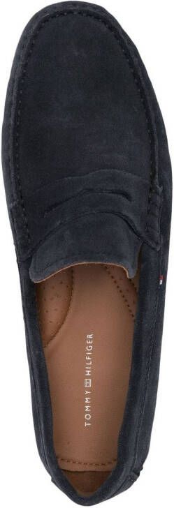 Tommy Hilfiger round-toe suede loafers Blue