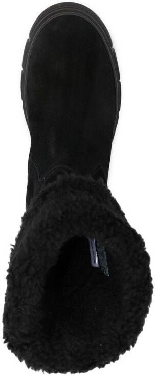 Tommy Hilfiger shearling lining suede boots Black