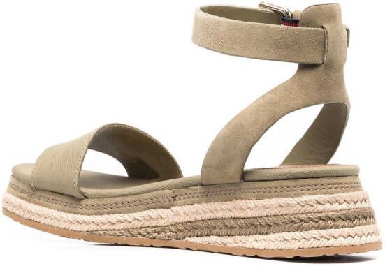 Tommy Hilfiger side logo-plaque detail sandals Green