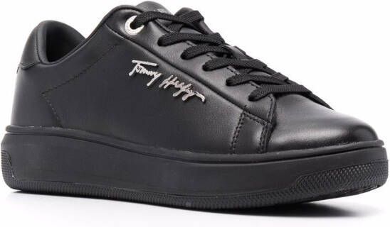 Tommy Hilfiger Signature leather sneakers Black