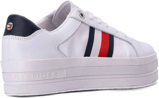 Tommy Hilfiger Signature platform leather sneakers White