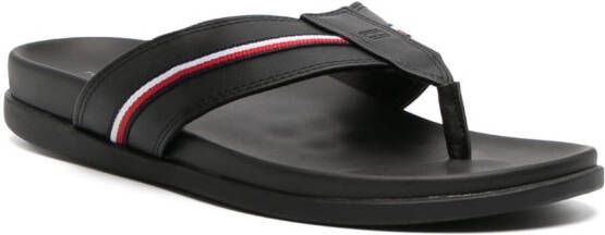 Tommy Hilfiger stripe-detail sandals Black