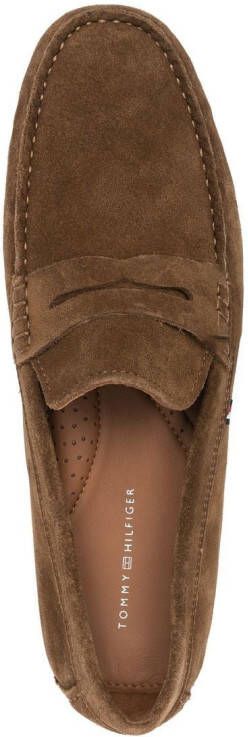 Tommy Hilfiger suede leather loafers Brown