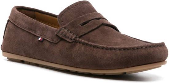 Tommy Hilfiger suede penny loafers Brown