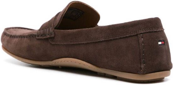 Tommy Hilfiger suede penny loafers Brown