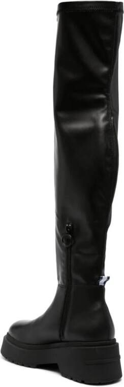 Tommy Jeans 60mm round-toe leather boots Black
