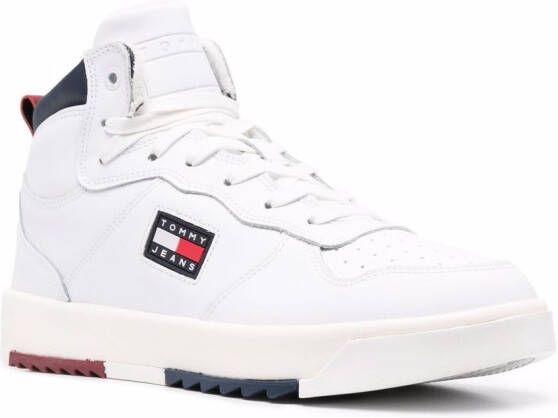 Tommy Jeans Basket Mid-Top leather sneakers White